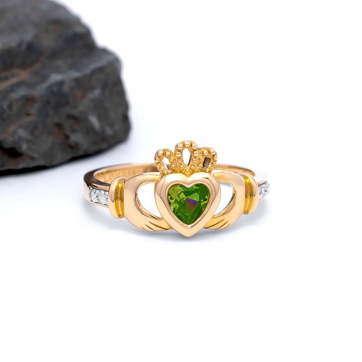 Claddagh ring online may birthstone